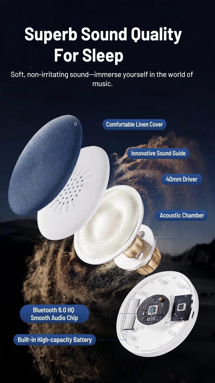 DreamWhisper™ Bluetooth Pillow Speaker